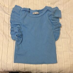 Zara frill sleeve blouse